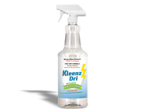 Kleenz Dri is the highest alcohol content
all-in-one cleaner